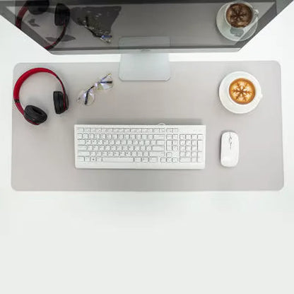 PU Leather Mousepad Brown and Silver (90 by 40 cm)