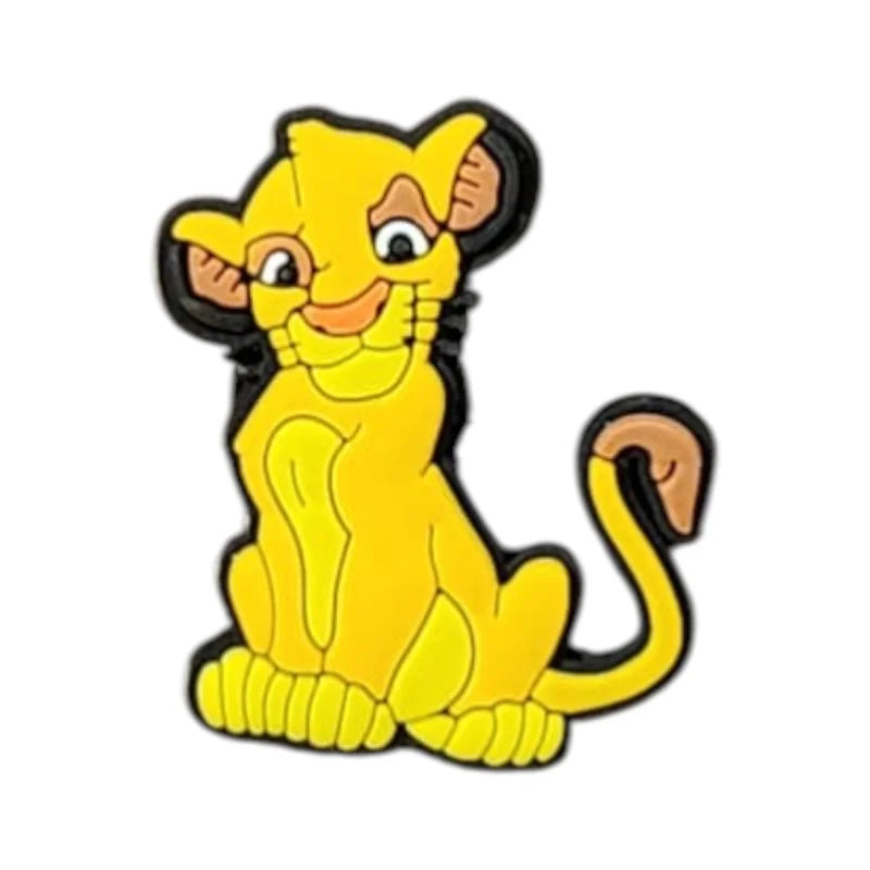 Cartoon lion character on a white background