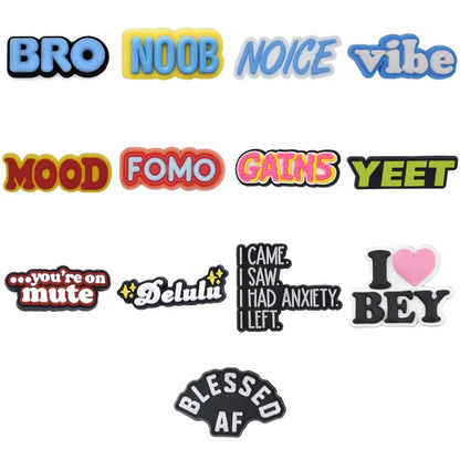 Gen Z Slang and Phrases Croc Charms Part 2