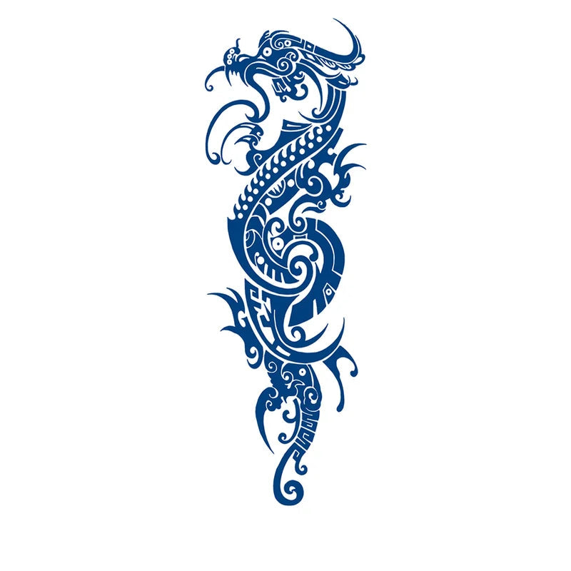Dragon Sleeve Semi-Permanent Jagua Tattoo