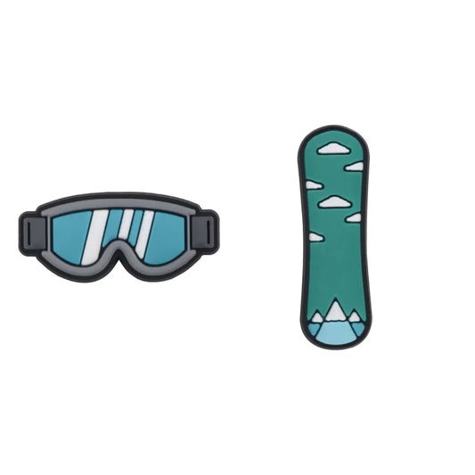 Skiing and Snowboarding Croc Charms