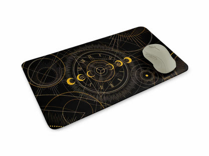 Space and Time Moon Phases Mousepad
