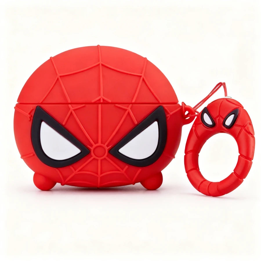 Red Spider-Man themed case and ring holder on a white background