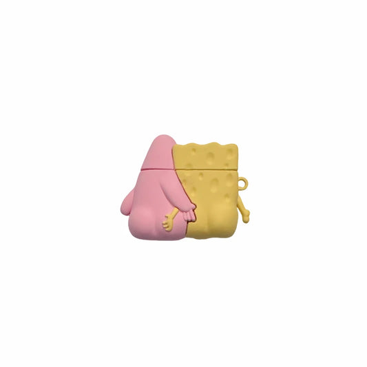 Spongebob and Patrick Funny Airpods 4th Generation Case Where They Hold Each Others Thick Butts