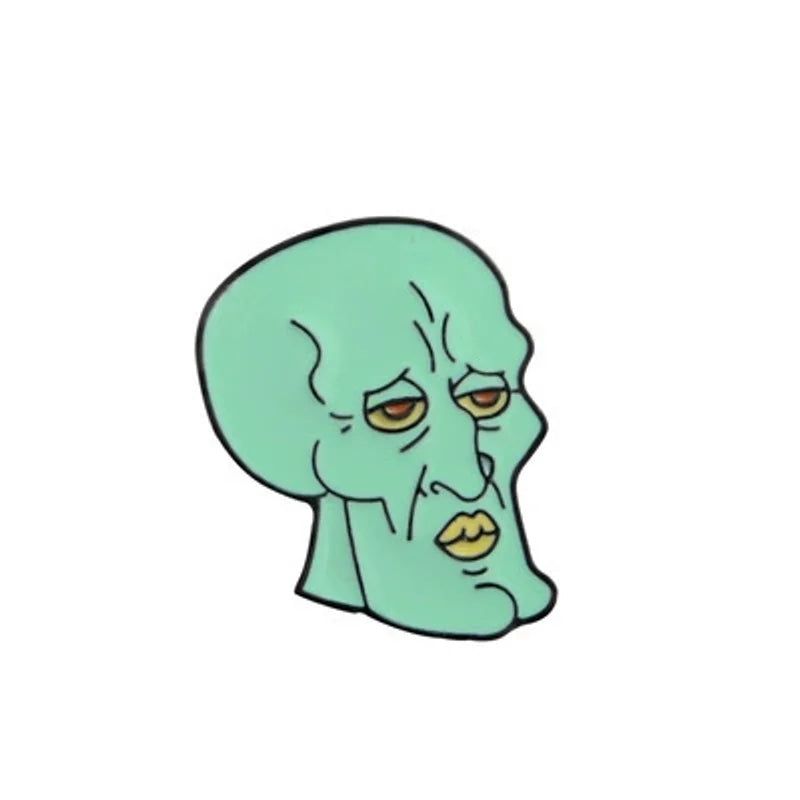 squidward giga chad enamel pins