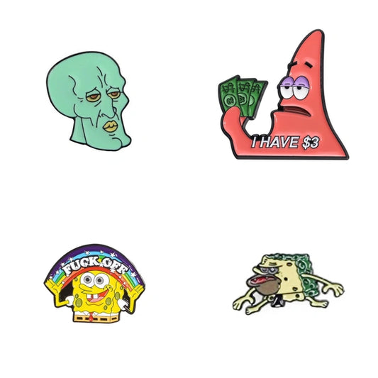 spongebob enamel pins