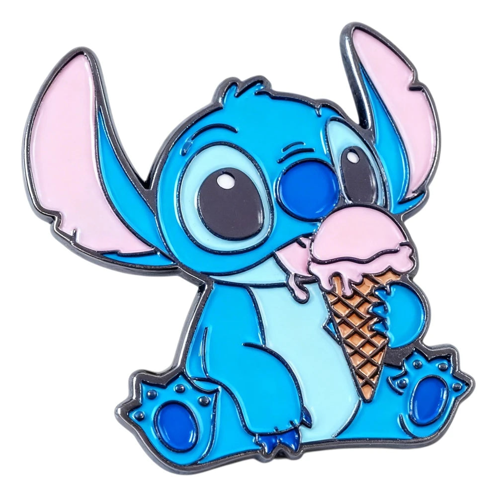 Cartoon character holding an ice cream cone on a white background