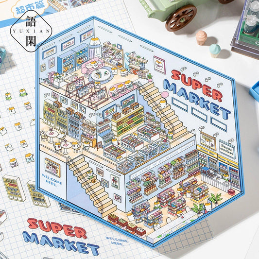 supermarket diy pet sticker set