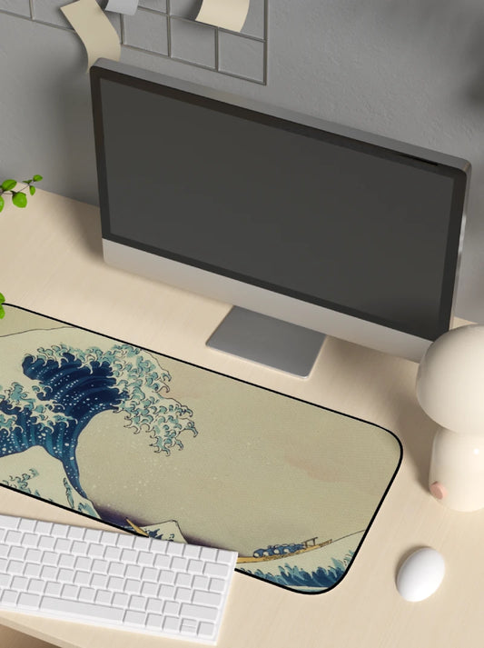 The Great Wave of Kanagawa Japanese Mousepad Size 70 by 30 cm