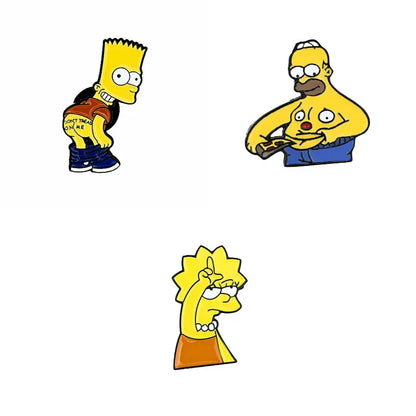 Cartoon characters on a white background