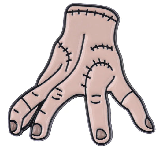 Wednesday Addams Enamel Pin on a white background