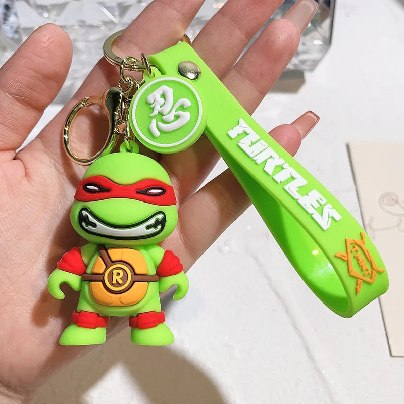 tmnt ninja turtles raphael 3d pvc keychain