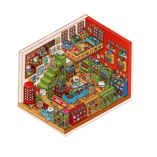 2.5D Toy Room DIY PET Sticker Set | Small | Extreme