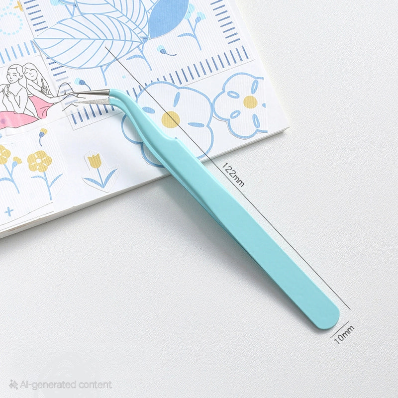 crooked precision tweezers color cyan