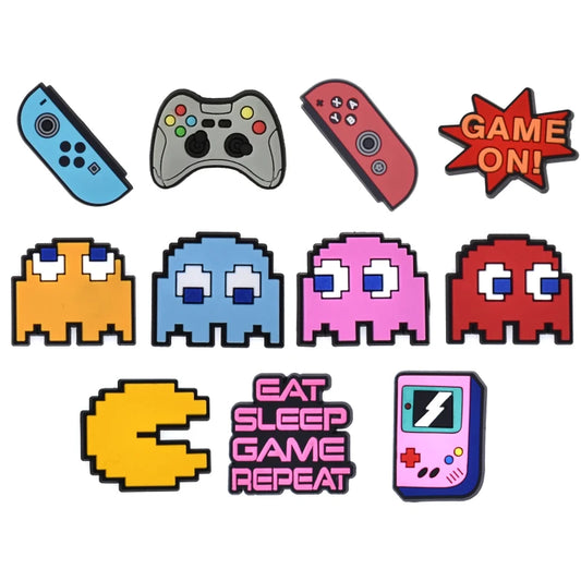 Video Games Pac Man Nintendo Switch Gameboy Gaming Croc Charms for Crocs | Jibbitz