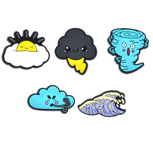 Weather Sunny Stormy Windy Waves Tornado Croc Charms for Crocs | Jibbitz