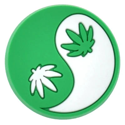 Weed Yin Yang Croc Charm