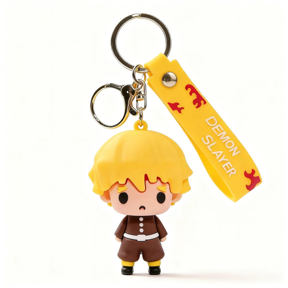 Keychain with a character from 'Demon Slayer' on a white background