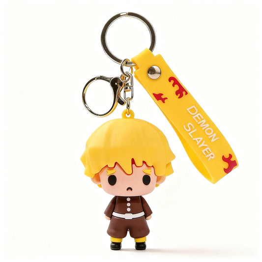 Keychain with a character from 'Demon Slayer' on a white background